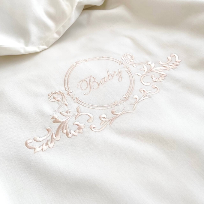 Set lenjerie de schimb pentru patut bebe 3 piese Baby King ivory (2)